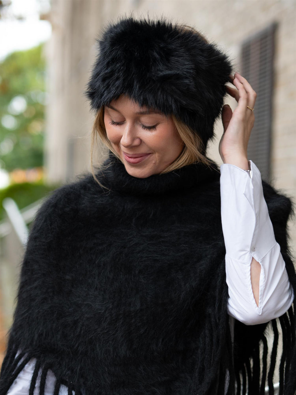 Ella&il Mia Fake Fur Headband Black