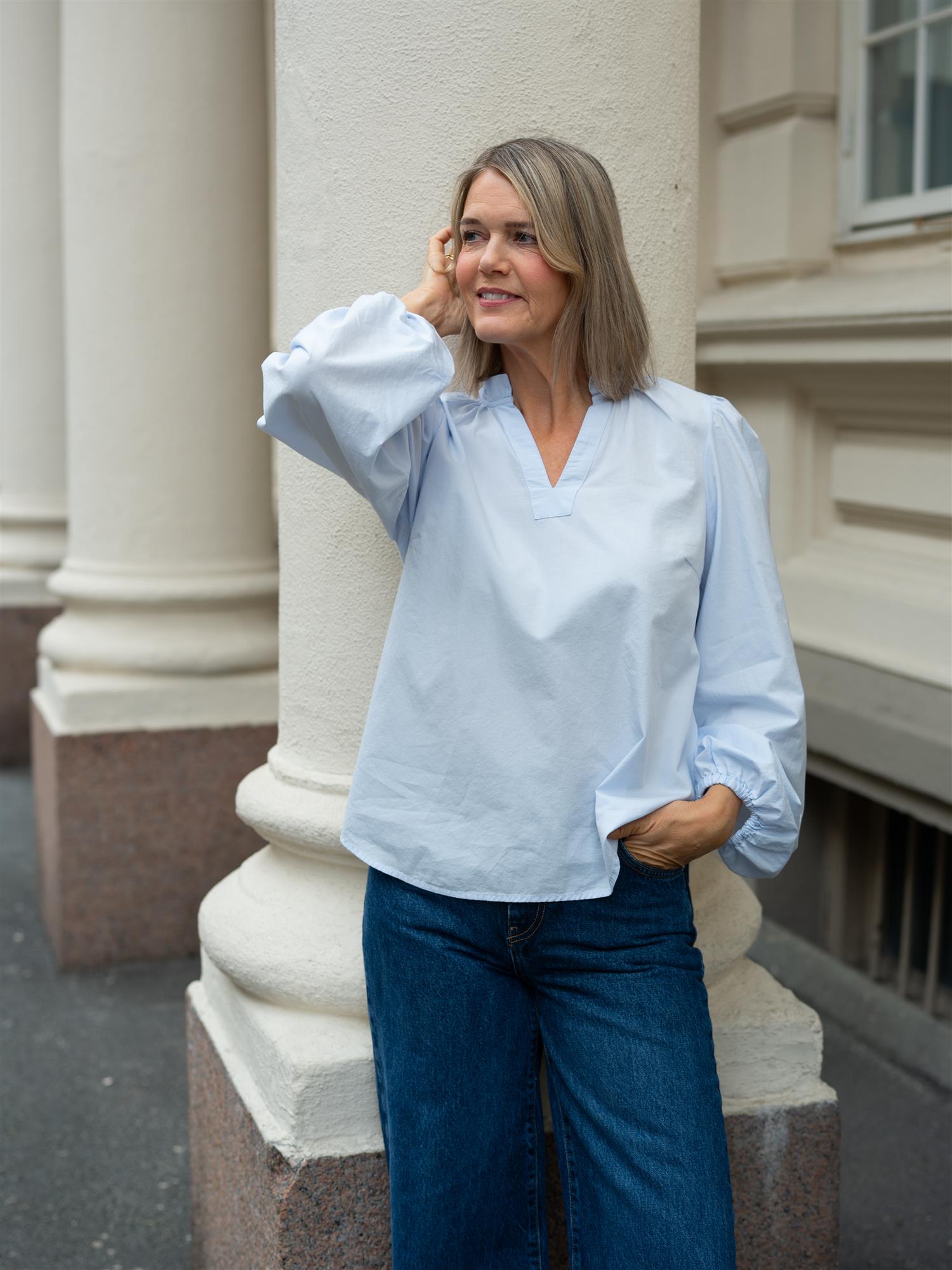 Infinity Blouse Light Blue