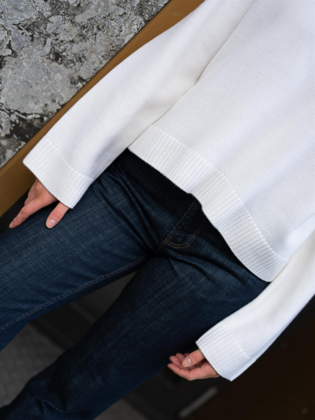 Christian Aks Rina Merino Sweater White