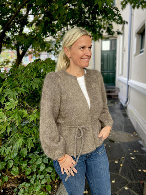 Ella&il Fredrikke Chunky Cardigan Brown