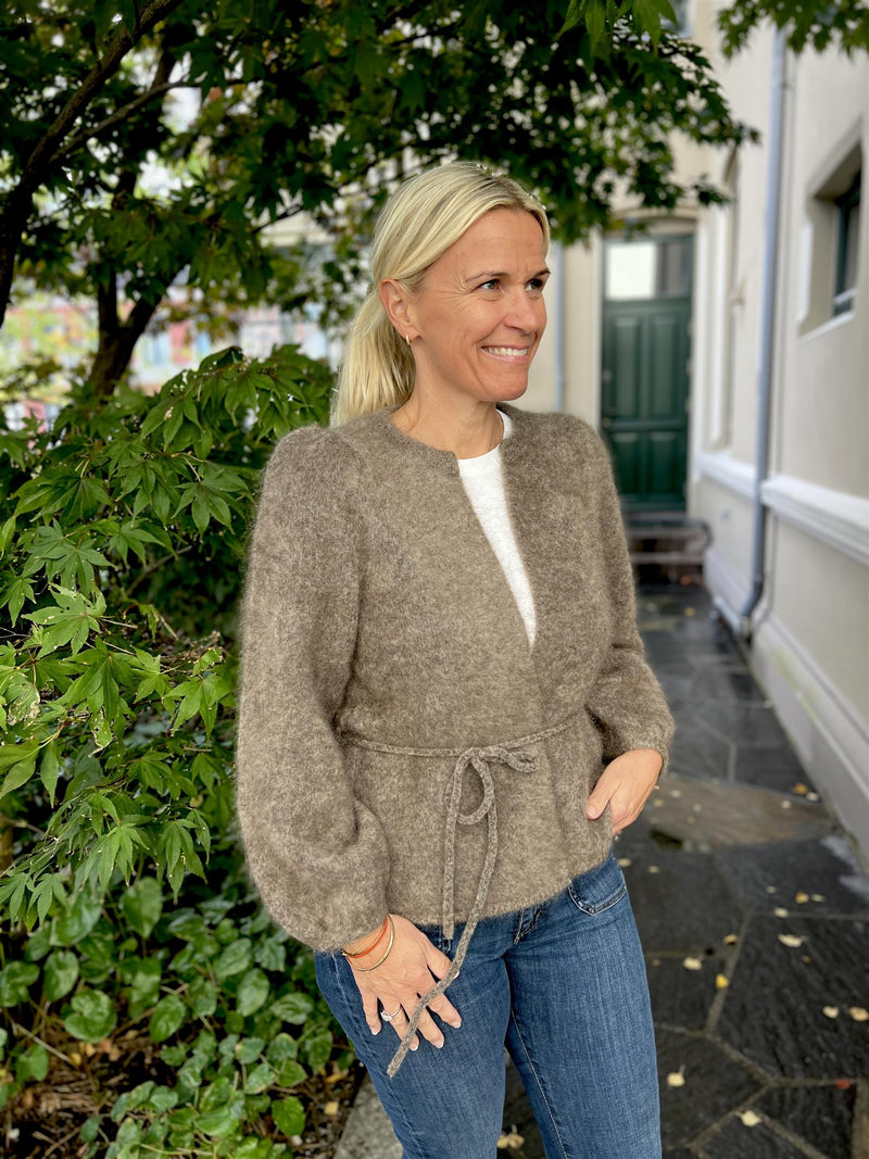 Ella&il Fredrikke Chunky Cardigan Brown