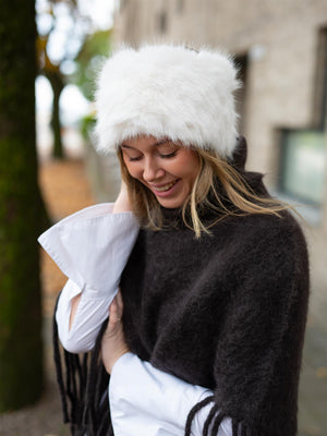 Ella&il Mia Fake Fur Headband White