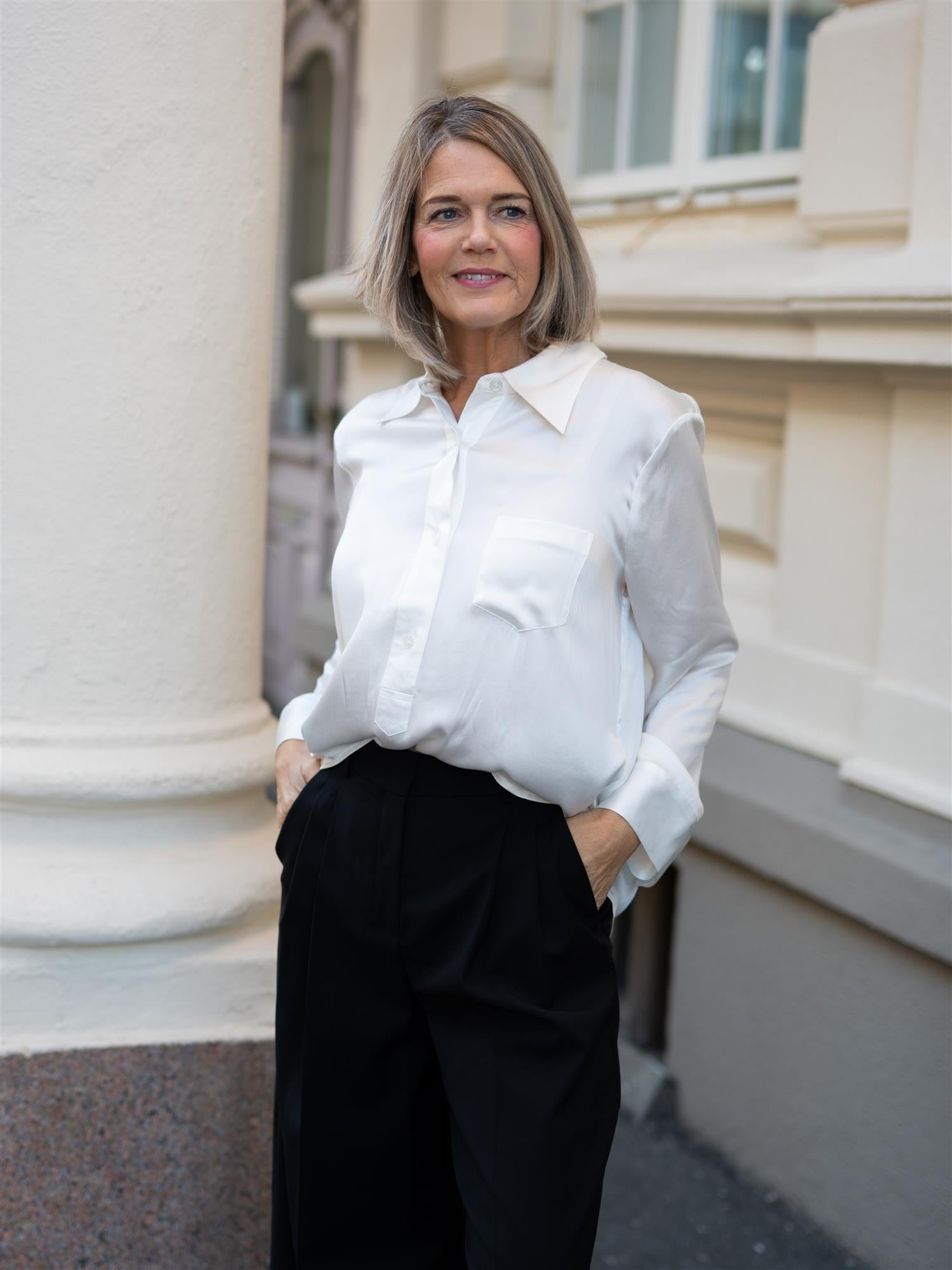 Sand Matt Blouse Nepeta Offwhite