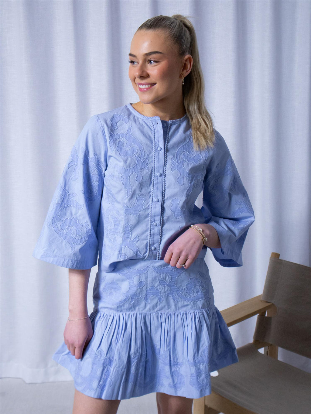 Ella&il Lotte Embroidery Blouse Lavender