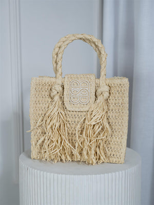 Ella&il Sigrid Straw Bag Beige