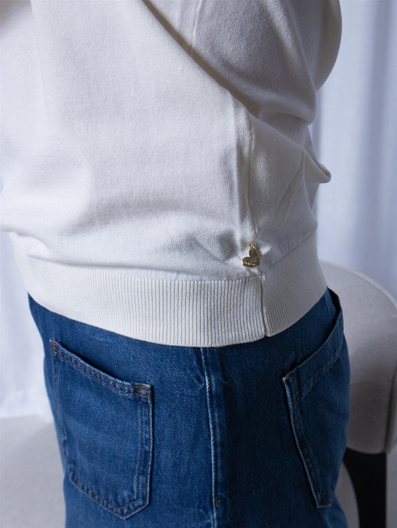 Fabienne Chapot Molly Short Sleeve Pullover Cosy White