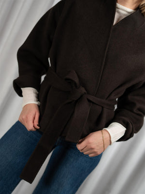 ONE and OTHER Greta Wool Jacket Espresso