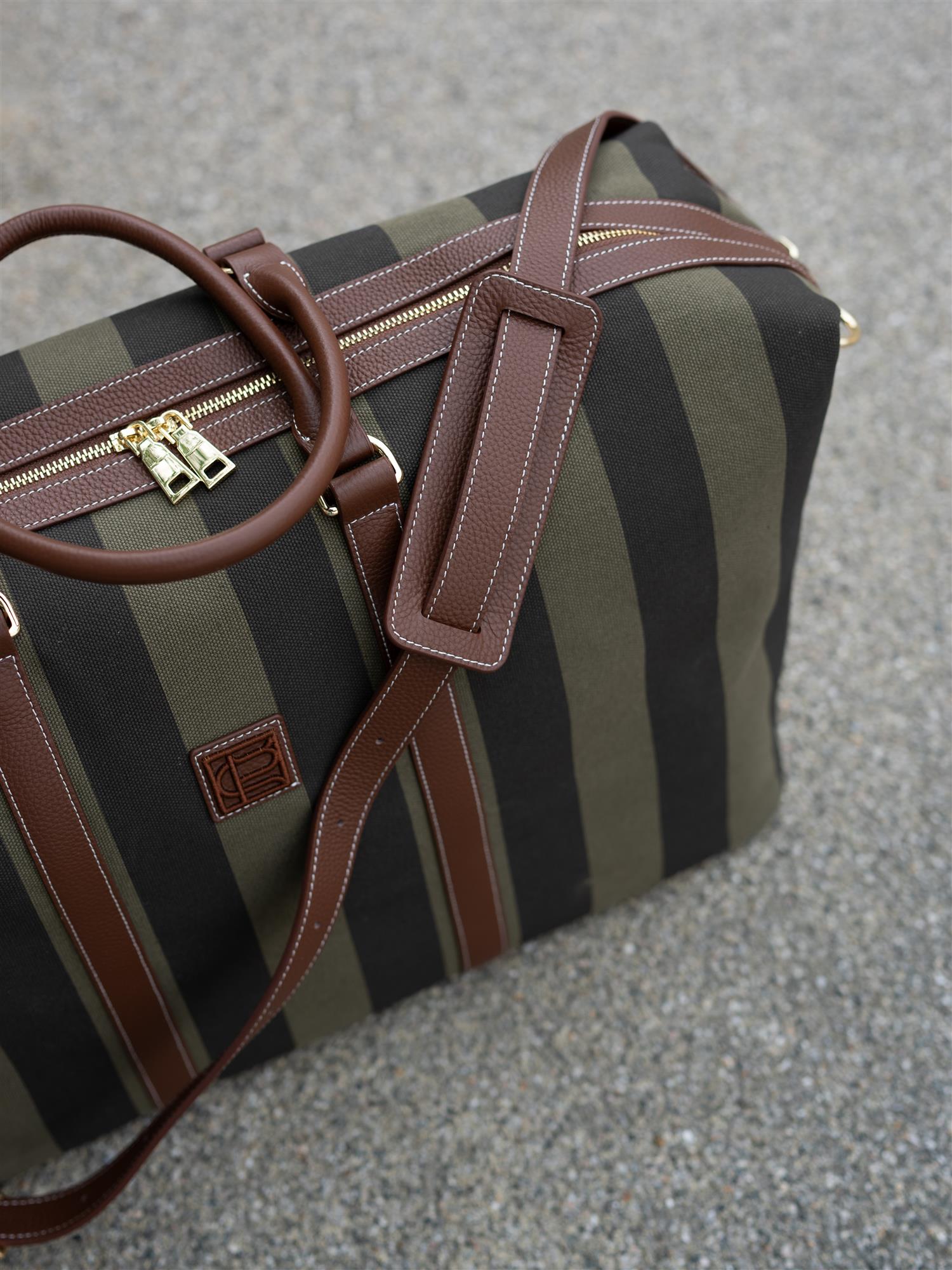 Marlowe Weekend Bag Green Stripe