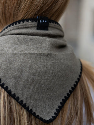 Christian Aks Mina Stitched Merino Scarf Wood