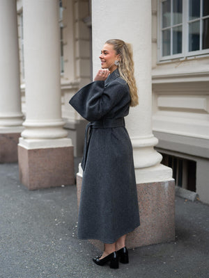 Ella&il Juli Coat Dark Grey