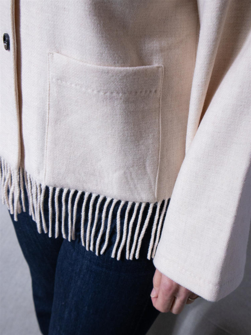 Christian Aks Carla Lambswool Jacket Creme