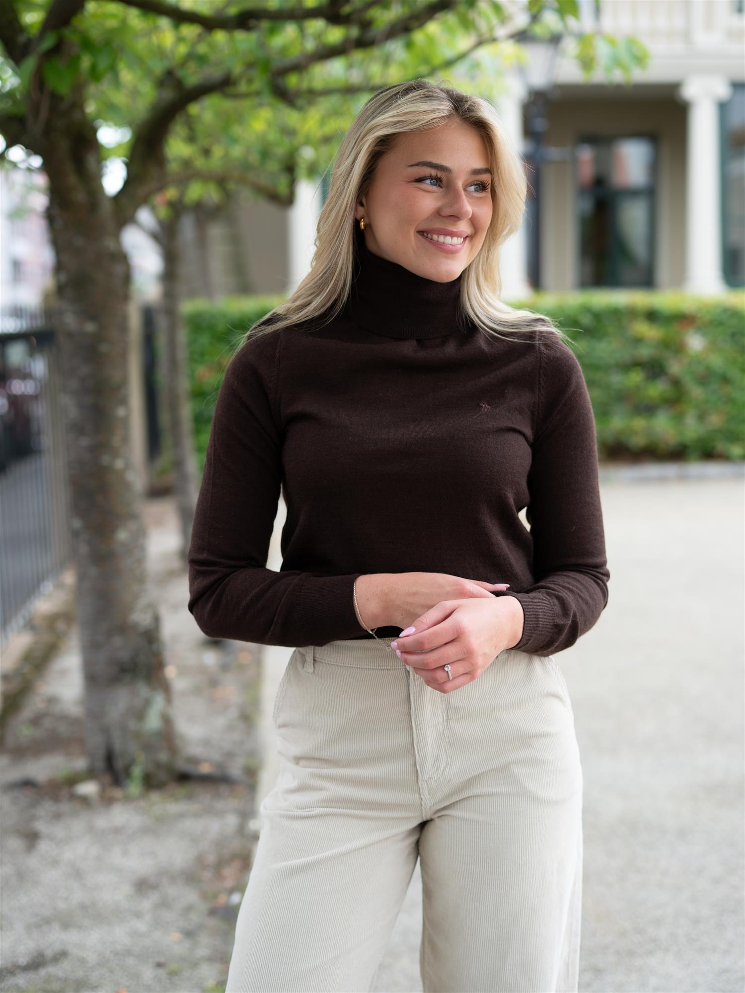 Wool Rollneck Deep Chocolate Melange