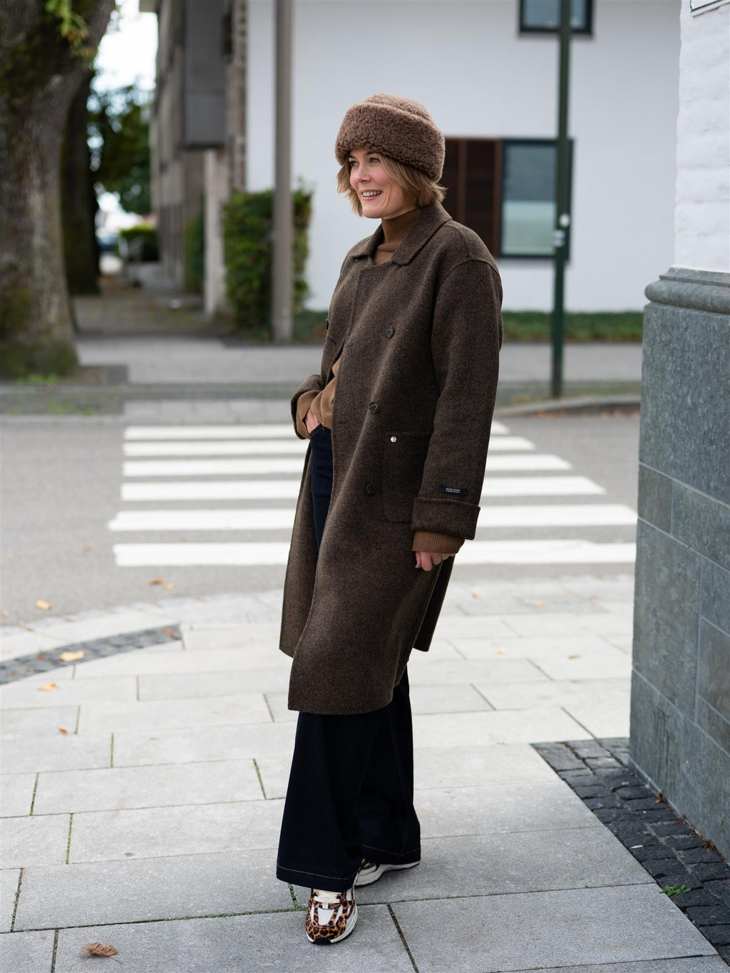 Mos Mosh Lucca Barkley Wool Coat Slate Black