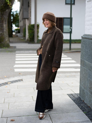 Mos Mosh Lucca Barkley Wool Coat Slate Black