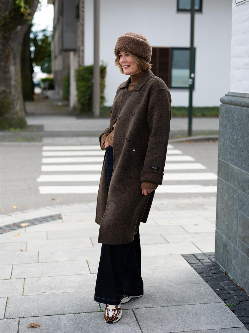 Mos Mosh Lucca Barkley Wool Coat Slate Black