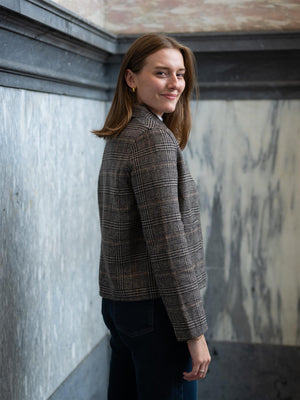 Busnel Mathilde Checked Jacket Anthracite Check