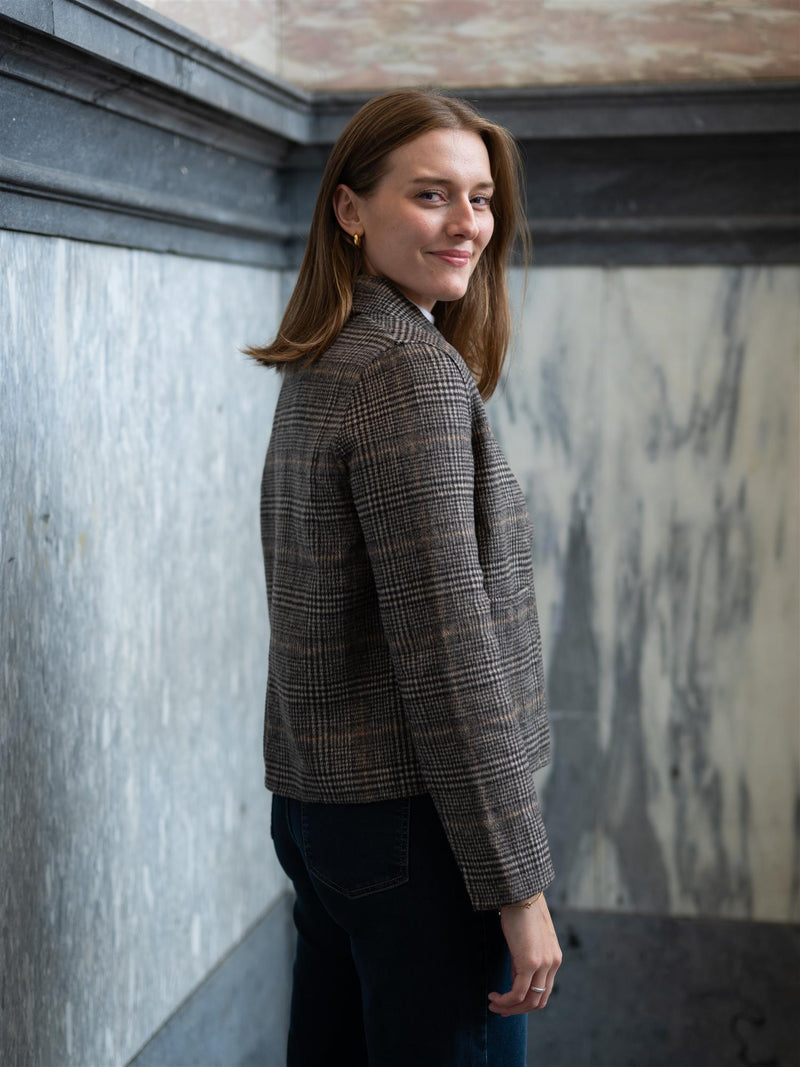 Busnel Mathilde Checked Jacket Anthracite Check