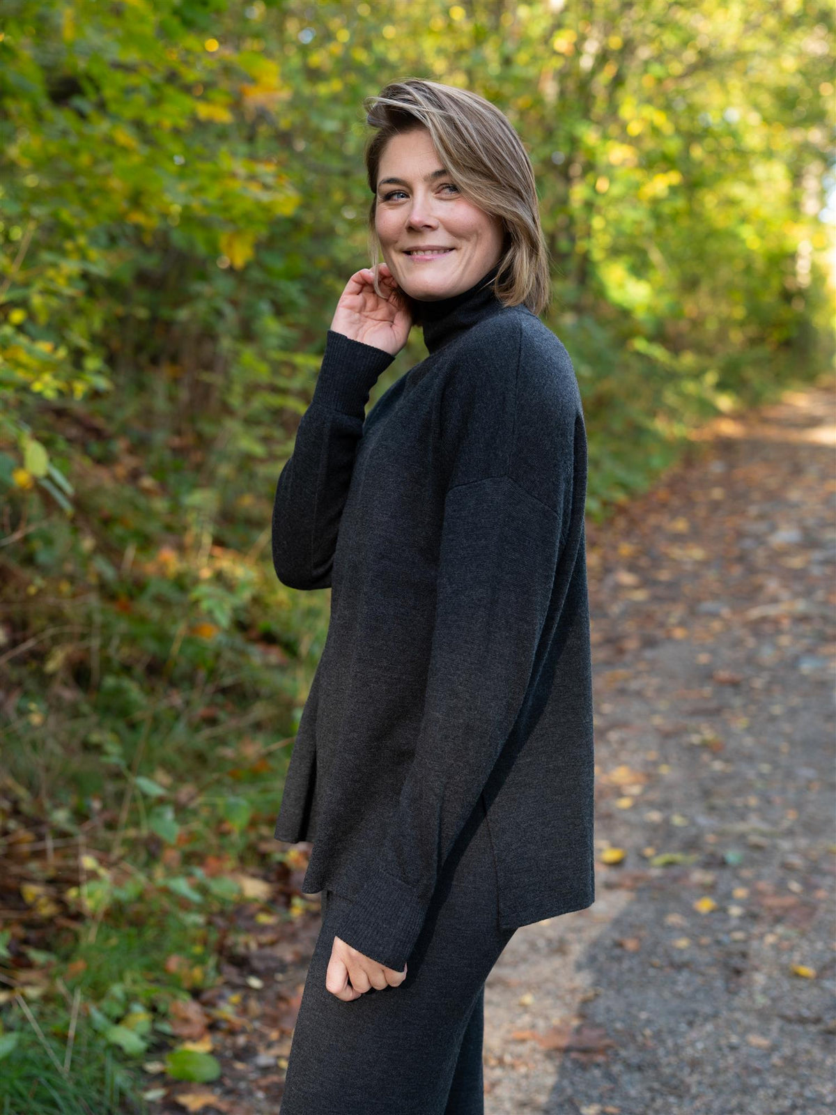 Fernanda Merino Sweater Dark Grey Melange