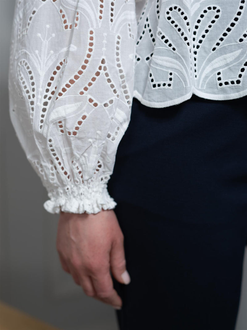 Mos Mosh Tazzin Caza Blouse White