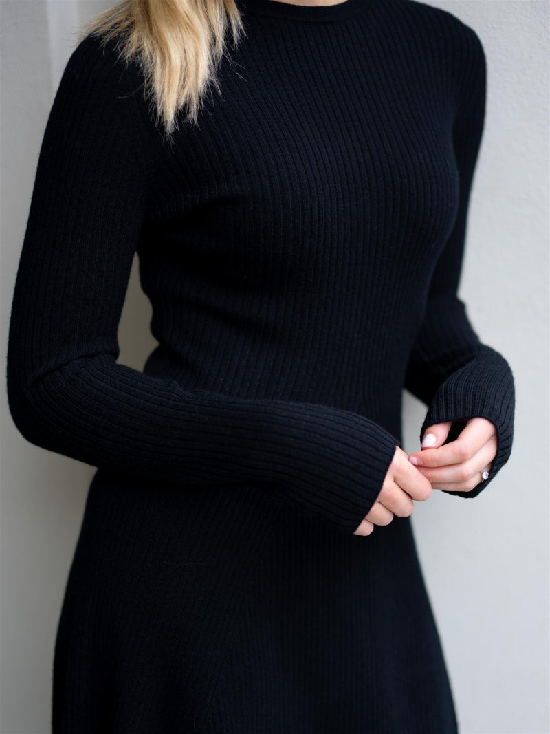 Christian Aks Rachel Merino Dress Black