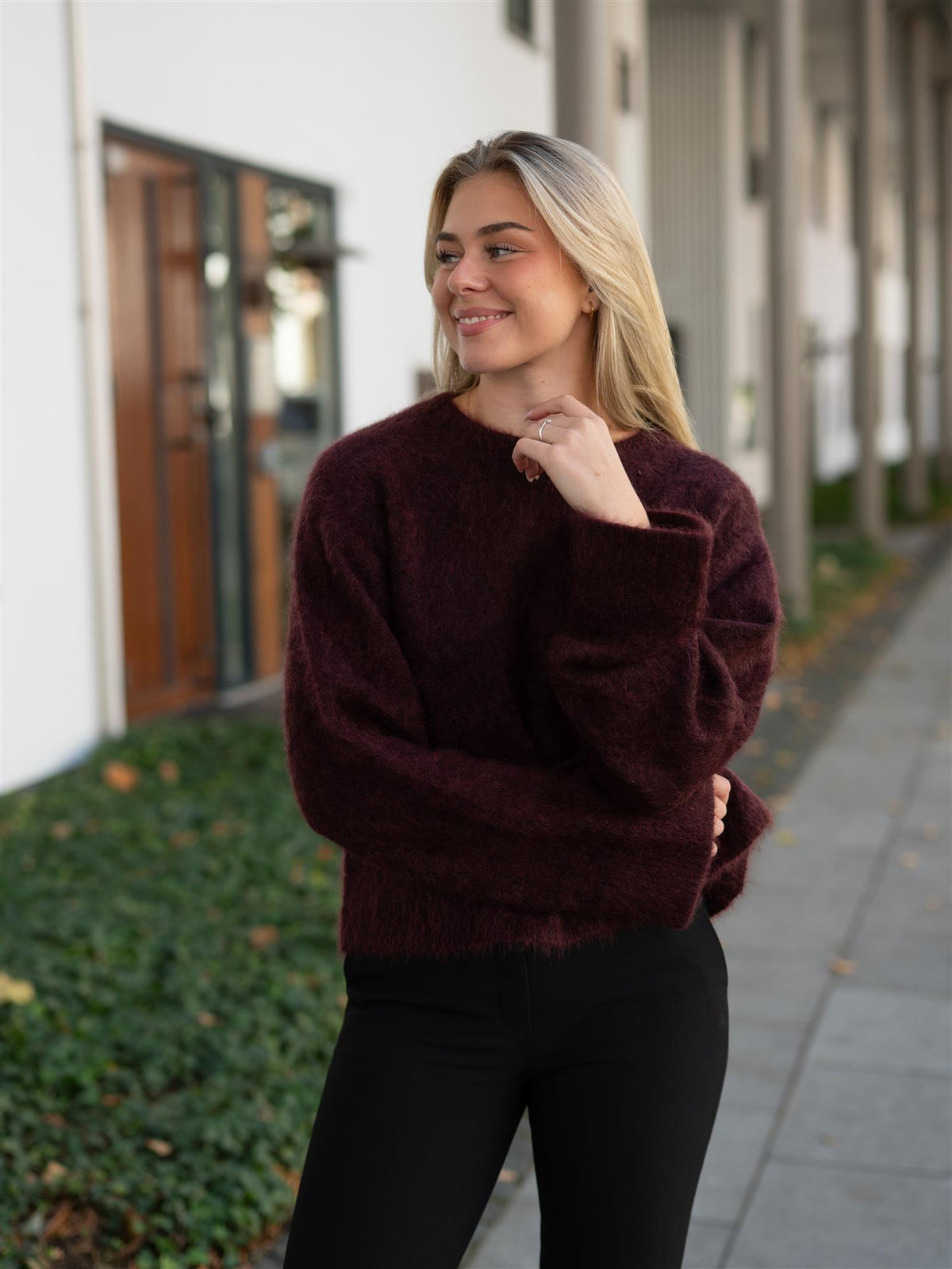 Niclas Short Sweater Bordeaux