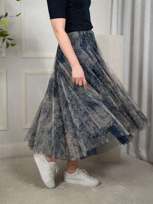 Choklate Paris Tyllskjørt m/print Marine