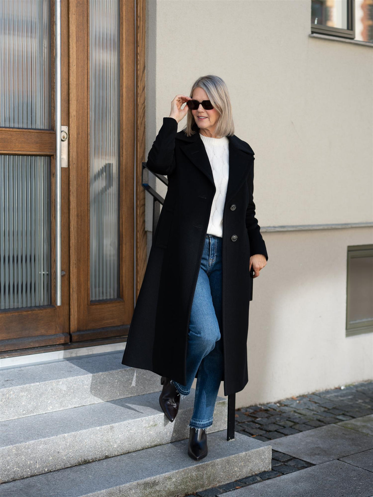 Cashmere Coat Clareta Long Black