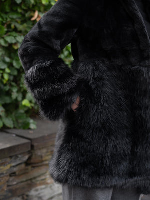Ella&il Anna Fake Fur Jacket Black