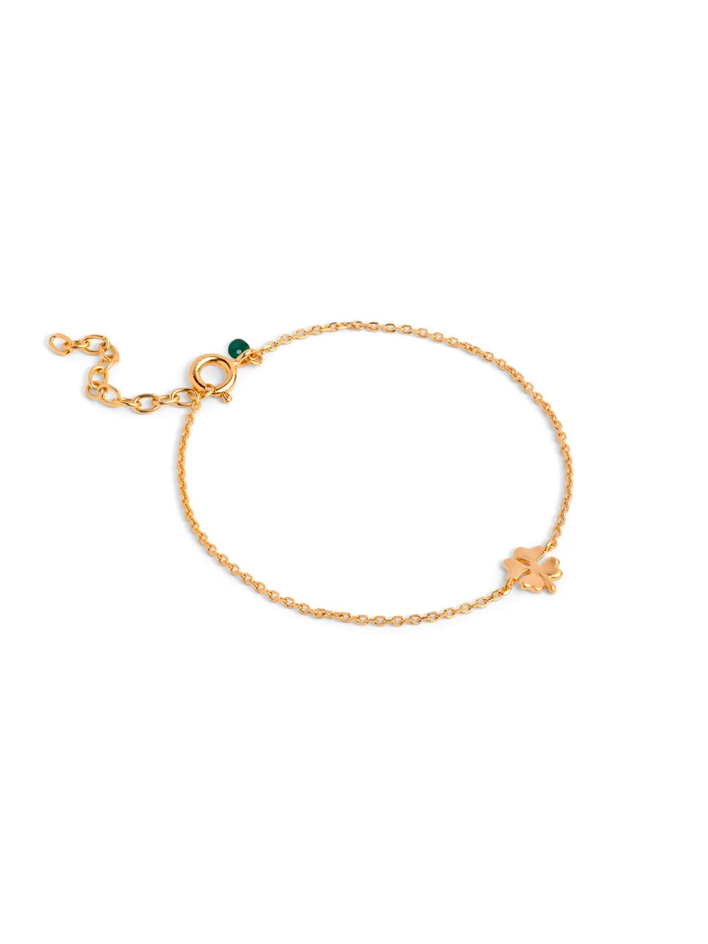 Enamel Four-Leaf Clover Bracelet