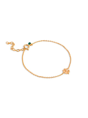 Enamel Four-Leaf Clover Bracelet