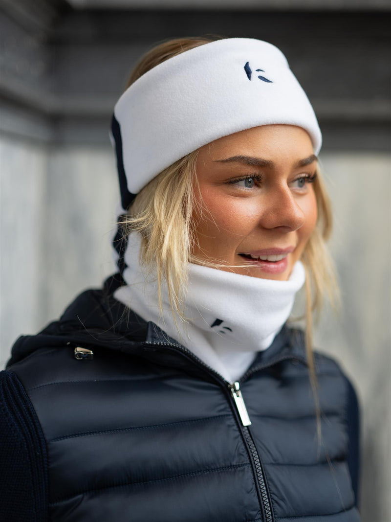 Kibo Classic Stripe Headband White w/Navy