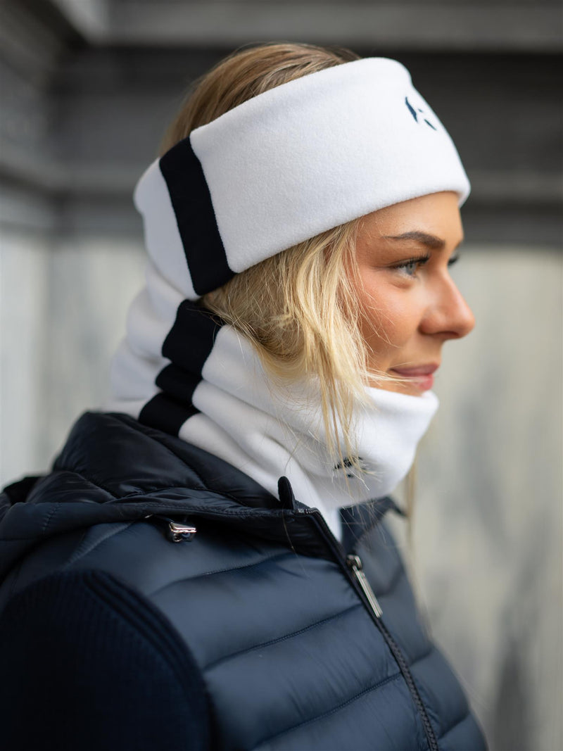 Kibo Classic Stripe Headband White w/Navy