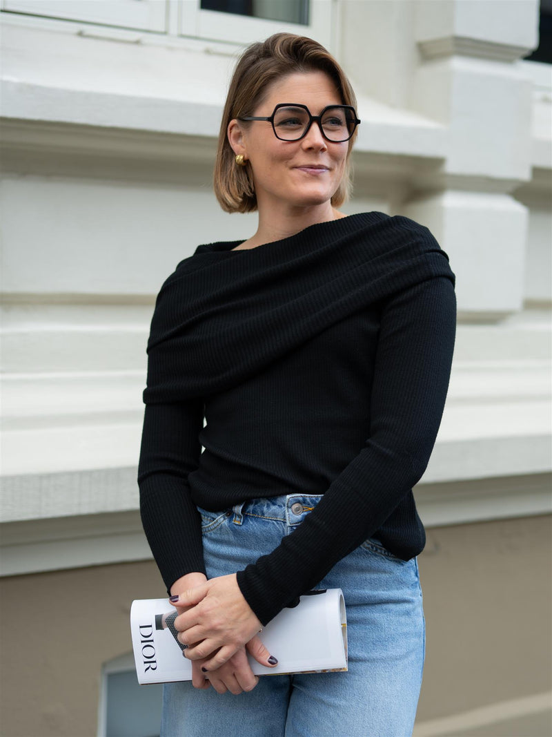 Christian Aks Delphine Merino Top Black