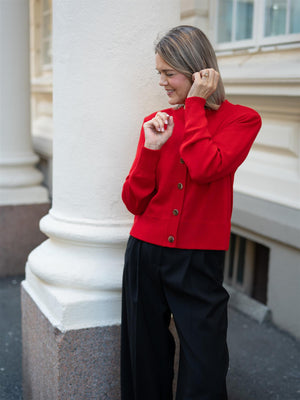 Ella&il Elana Merino Jacket Bright Red