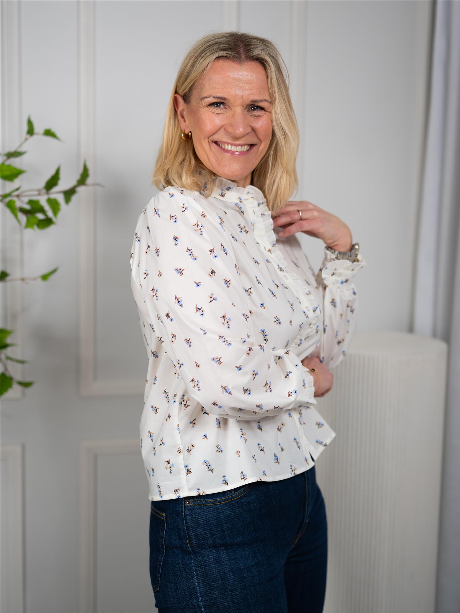 Camilla Pihl Emily Blouse White Anemone