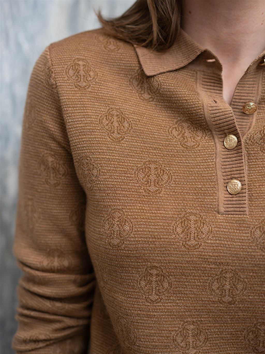 Gant Monogram Knit Polo