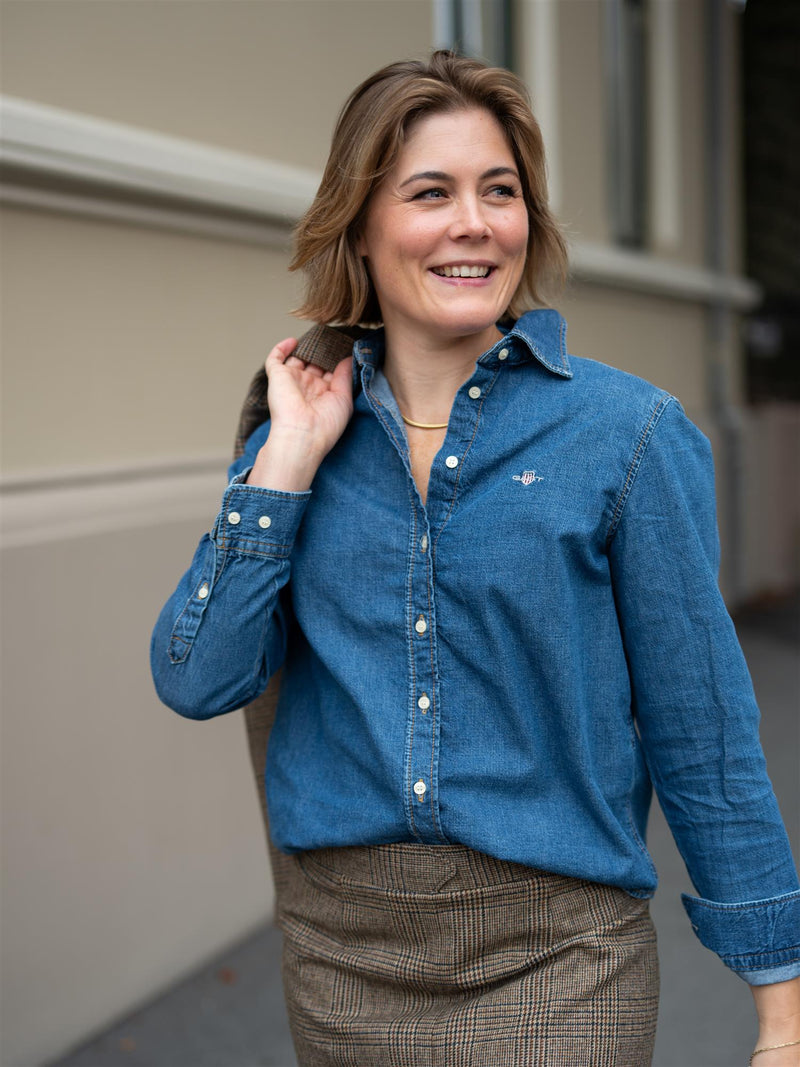 Gant Reg Denim Shirt Indigo