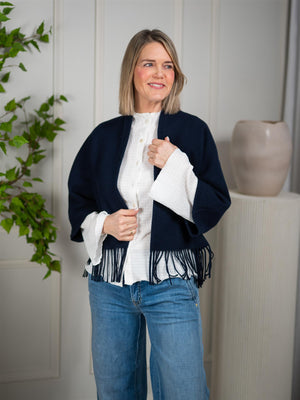 Christian Aks Keyla Lambswool Jacket Navy