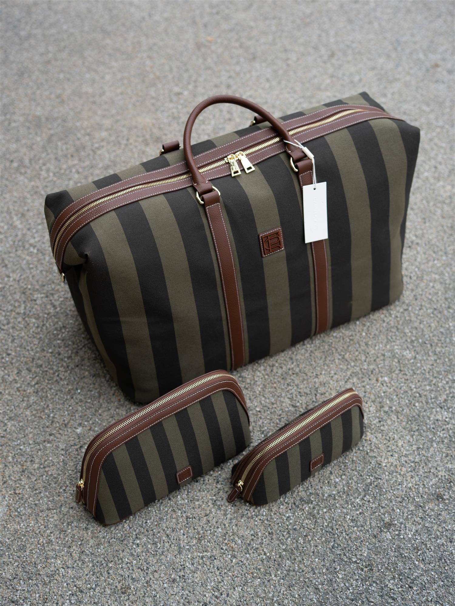 Marlowe Weekend Bag Green Stripe