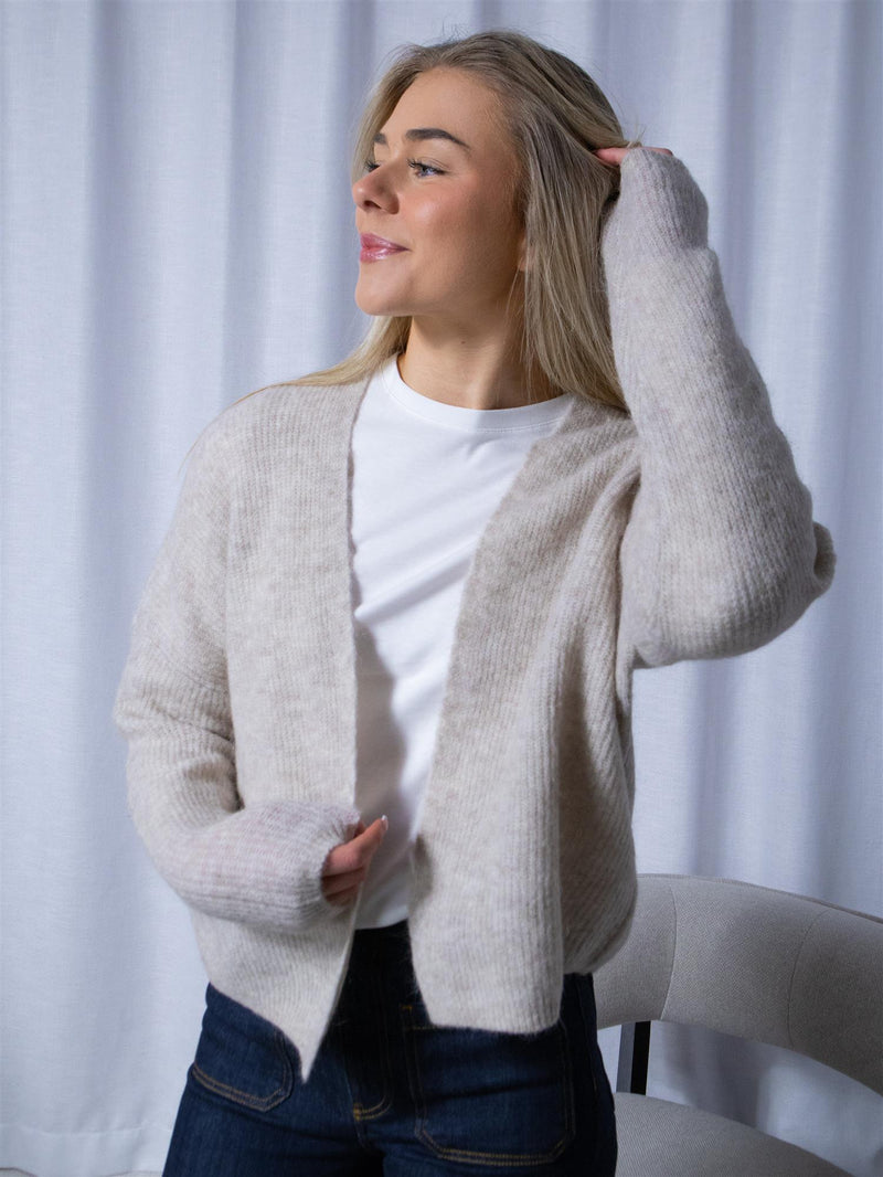Mos Mosh Thora Relax Knit Cardigan Feather Grey