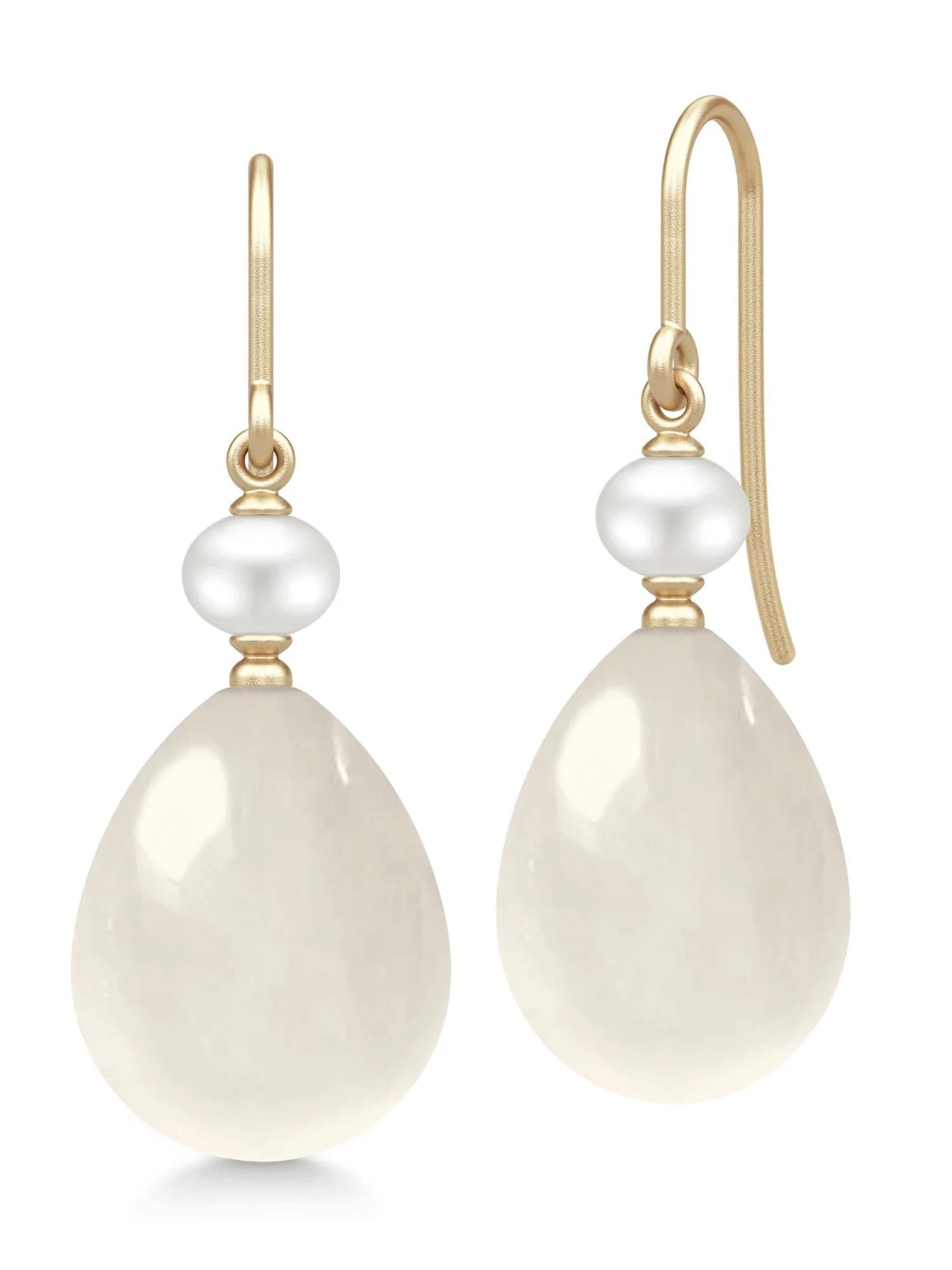 Julie Sandlau Elina Earrings White Moonstone