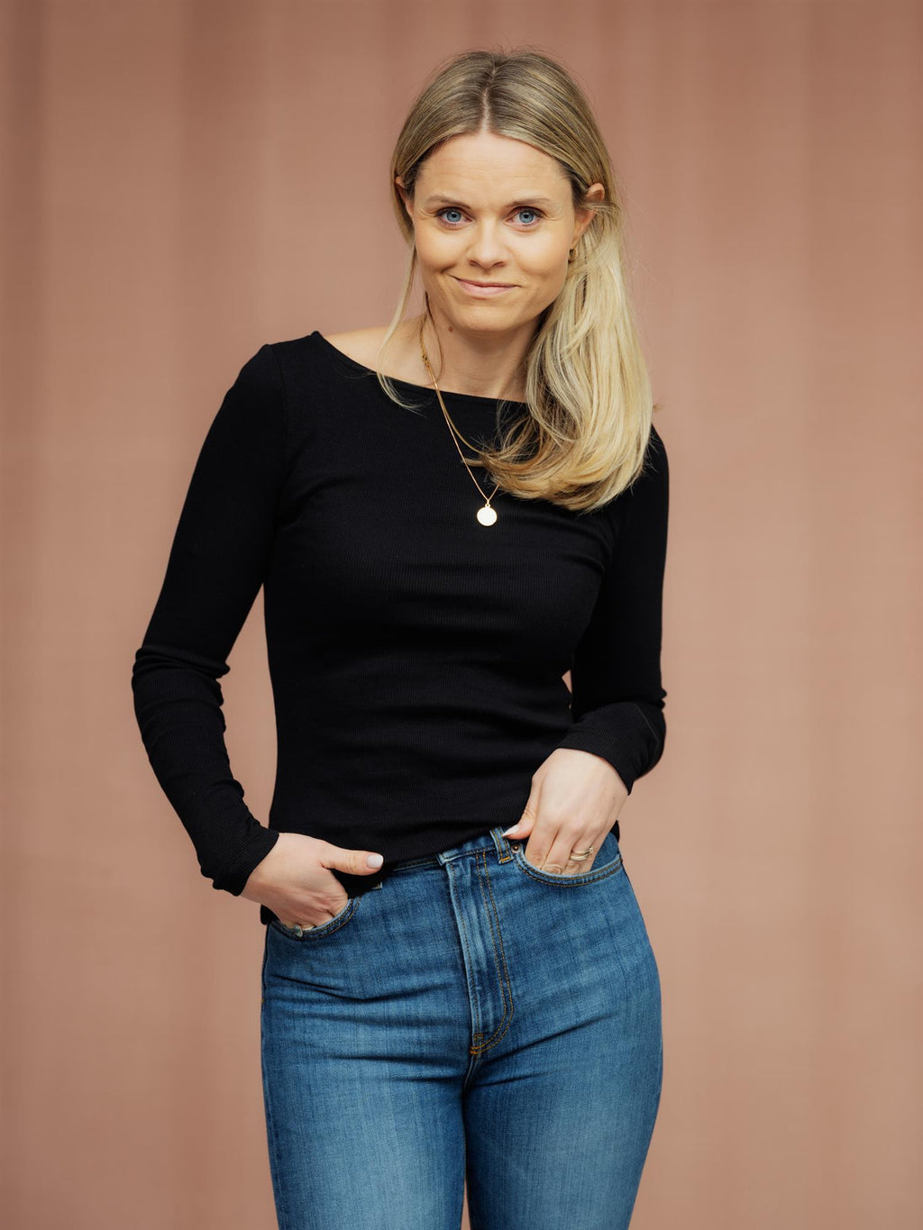 Camilla Pihl Petronella Rib Boatneck Black