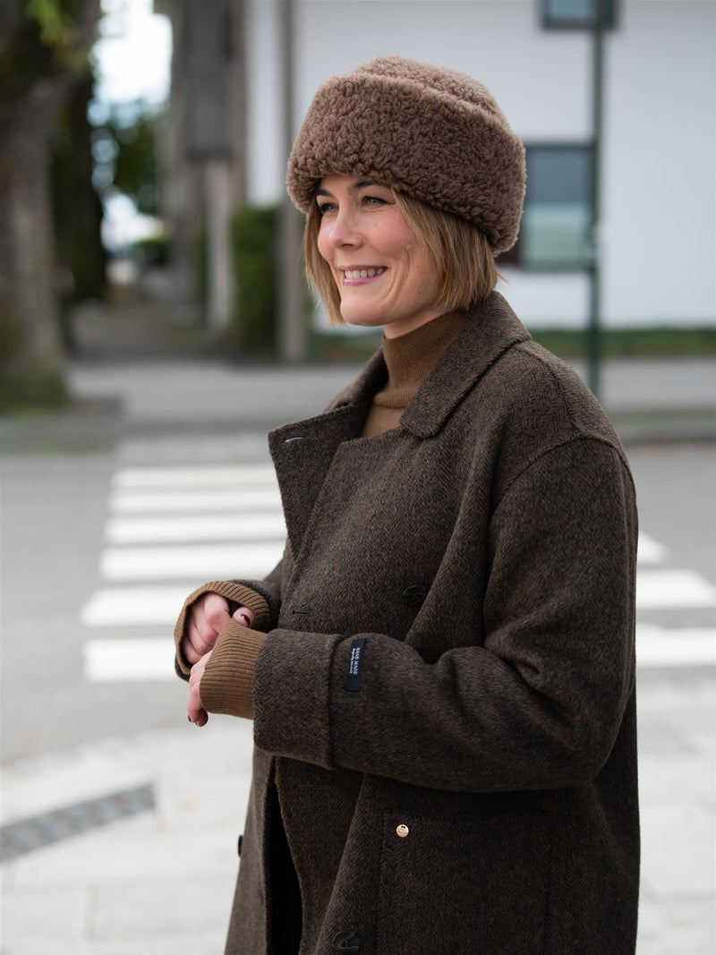 Mos Mosh Lucca Barkley Wool Coat Slate Black