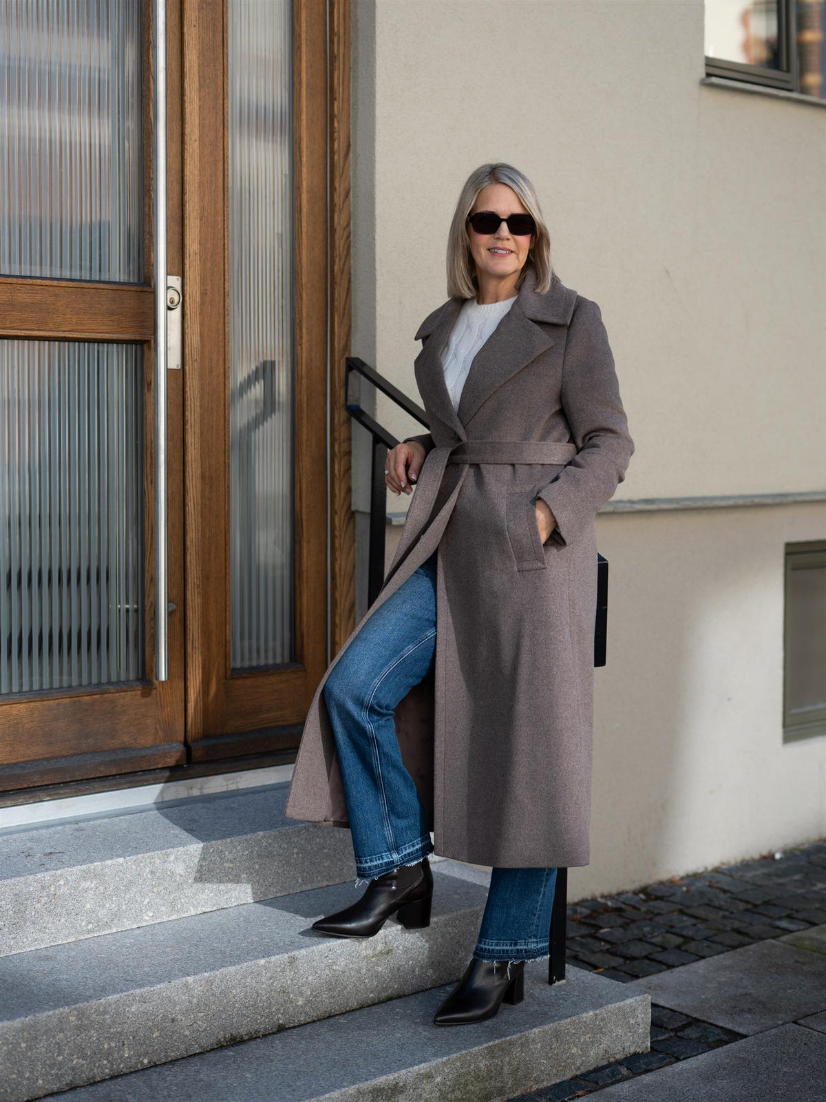 Cashmere Coat Clareta Long Brown