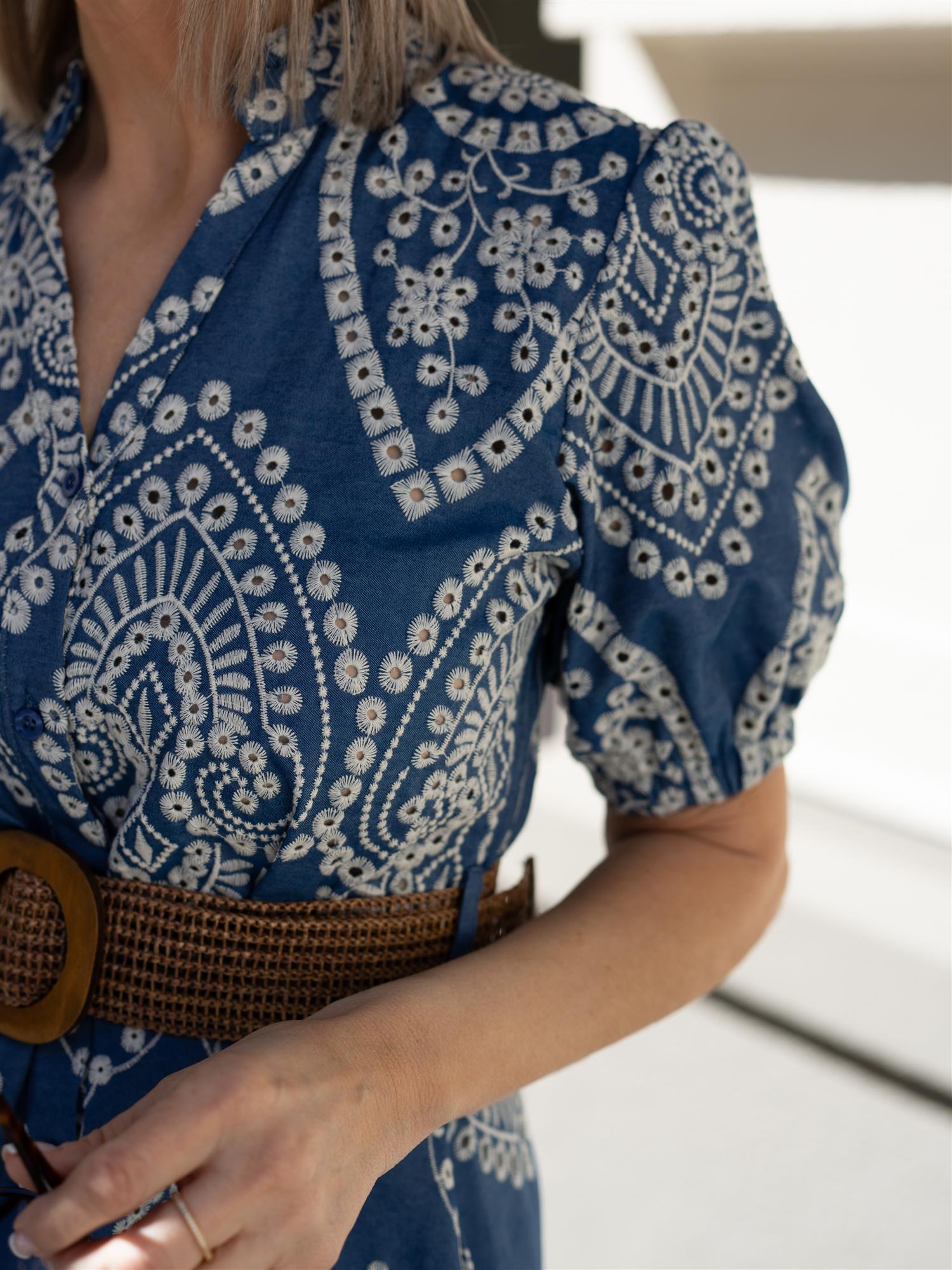 From Paris With Love Jeanskjole Med Broderi