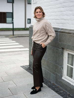 Dear Dharma Leather Pant Brown