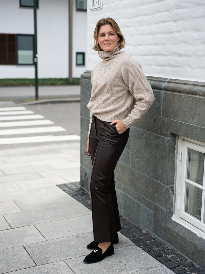 Dear Dharma Leather Pant Brown