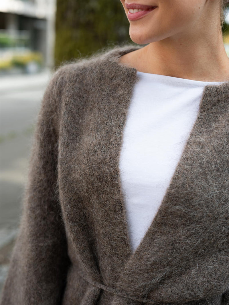 Ella&il Fredrikke Chunky Cardigan Brown
