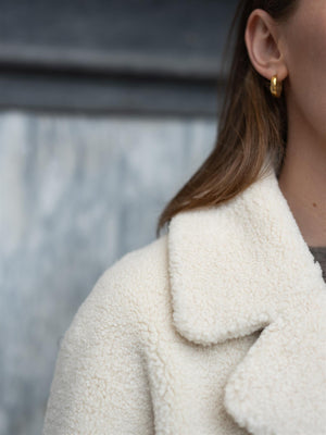 Busnel Mei Shearling Jacket Ecru