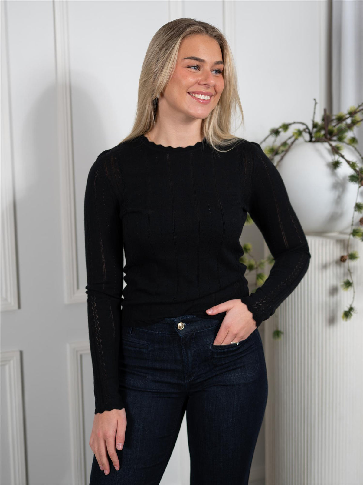 Safir Knit Top Black